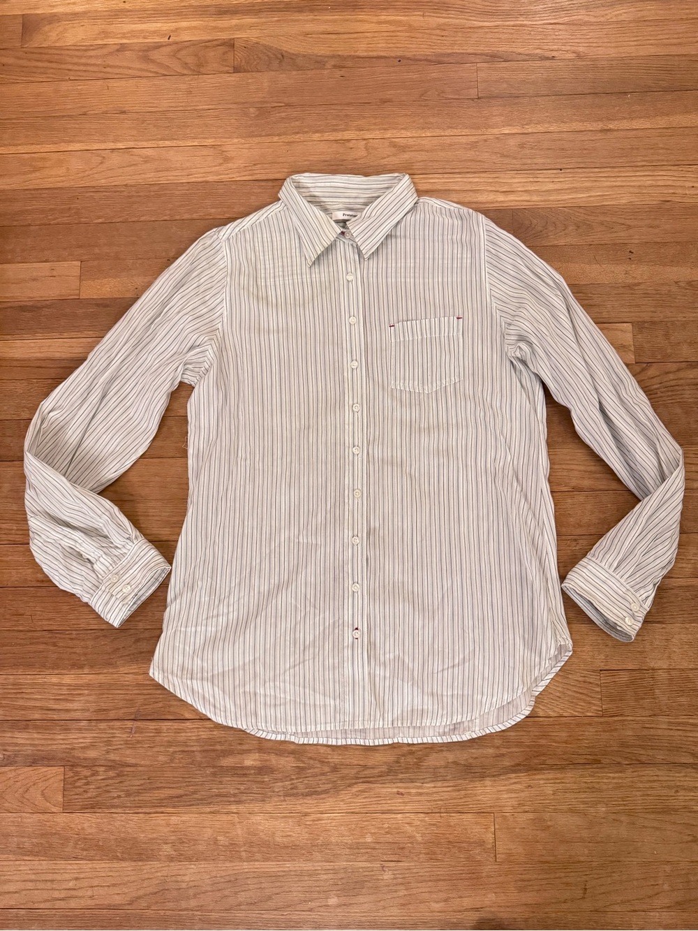 Prototype Women's Striped Long Sleeve Button Down Shirt - Size L
 b56
